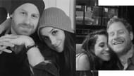 The pair took a selfie (R) the first time they had dinner together (image via Netflix)